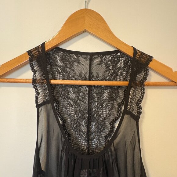 Linea Donatella baby doll style lingerie size S Black Lace - Picture 3 of 10